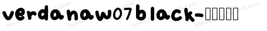 verdanaw07 black字体转换